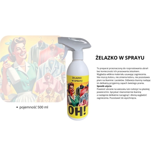 Preparat OH! ŻELAZKO W SPRAYU 500 ml